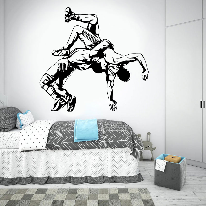 Home Gym Wallpaper - Wrestling Throw Wall Decals Vinyl Wrestler