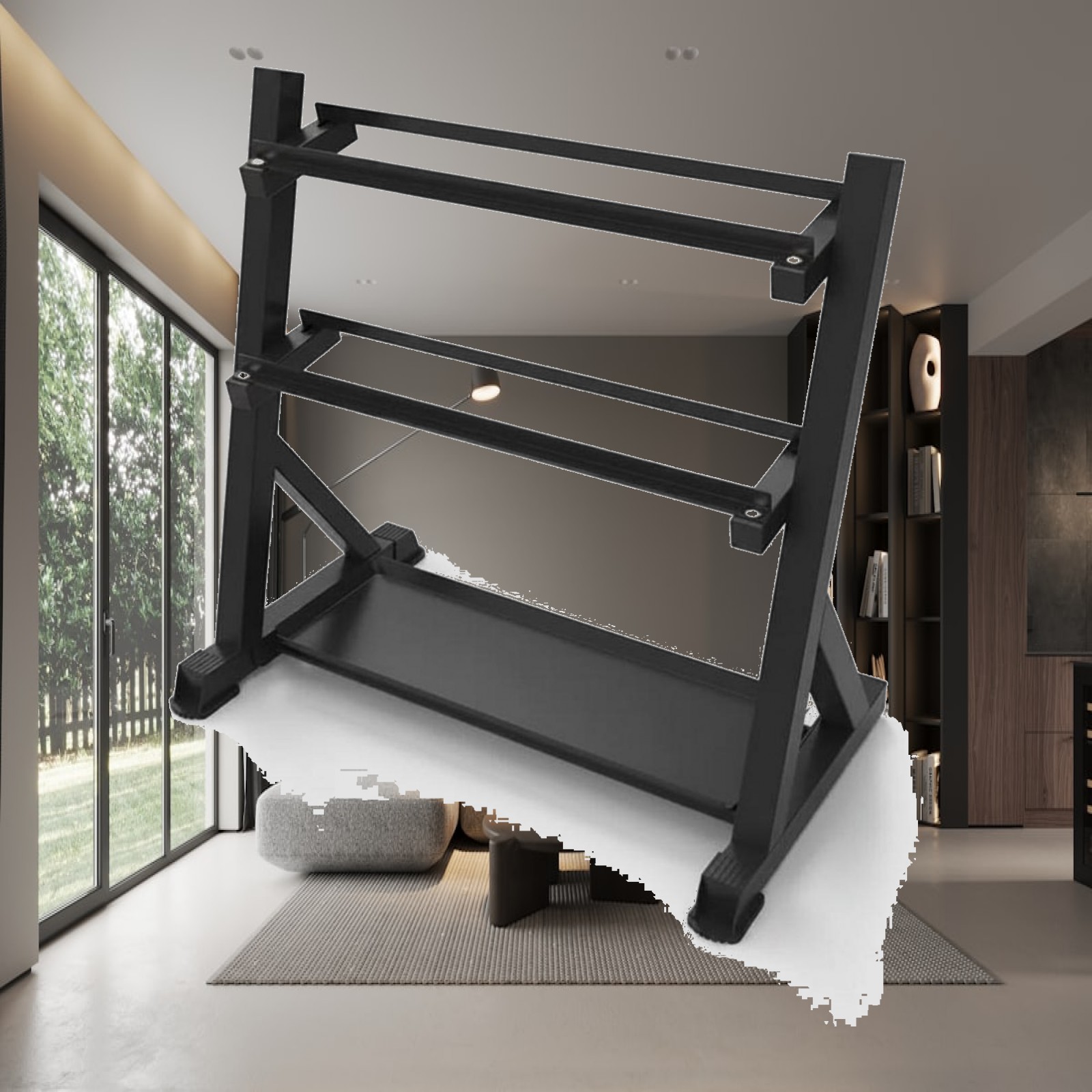Home Gym Gym - 3 Tier Dumbbell Rack Saving Hex