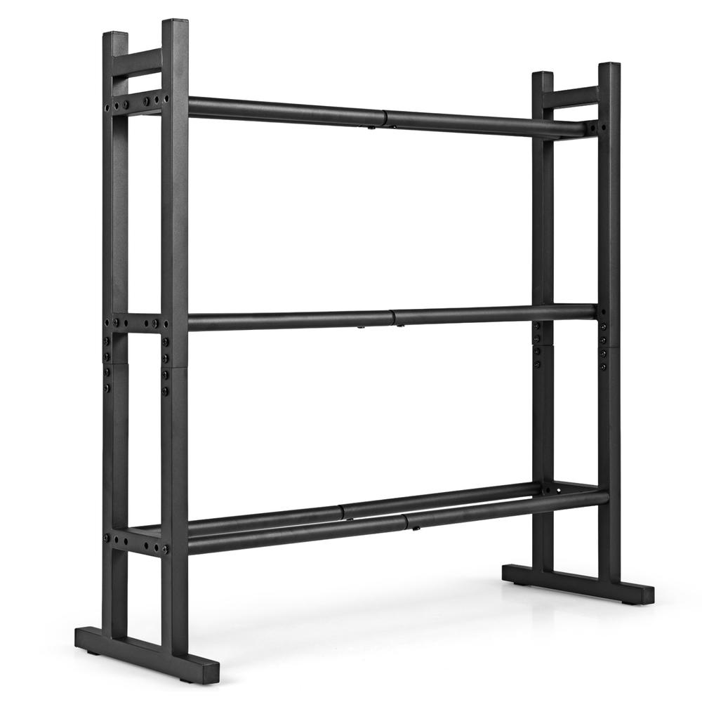 Home Gym Weights - Heavy Duty 3-Tier Dumbbell Rack, Powder