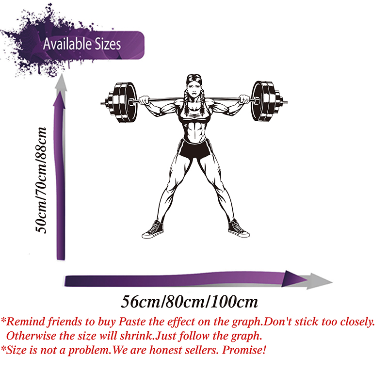 Large Gym Woman Dumbbells Wall - огляд і ціна Home Gym Wallpaper