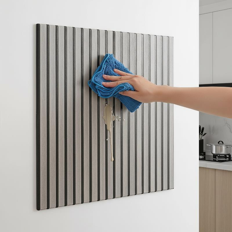 3D Wood Slat Wall Panels Eco-f - огляд і ціна Home Gym Wallpaper