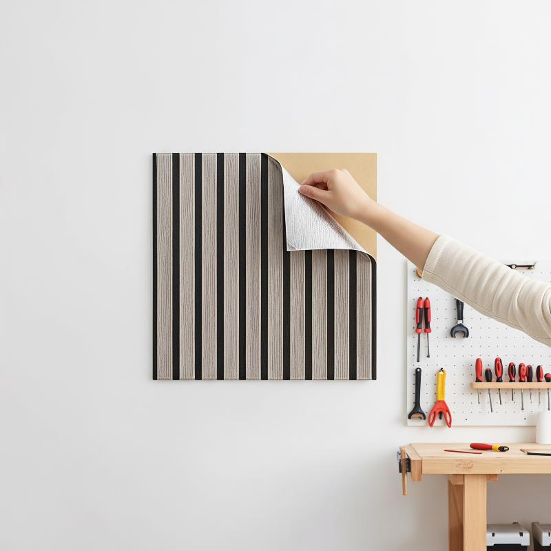 3D Wood Slat Wall Panels Eco-f - огляд і ціна Home Gym Wallpaper