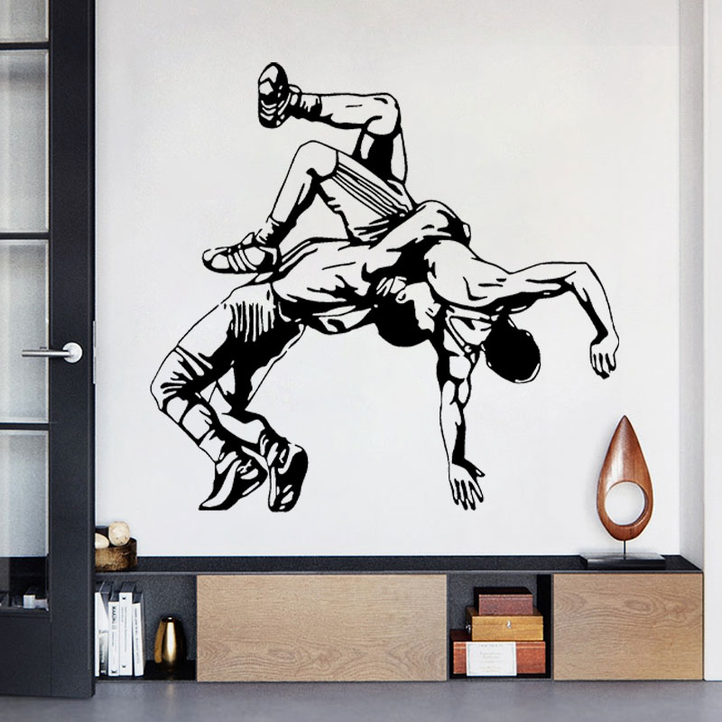 Wrestling Throw Wall Decals Vi - огляд і ціна Home Gym Wallpaper