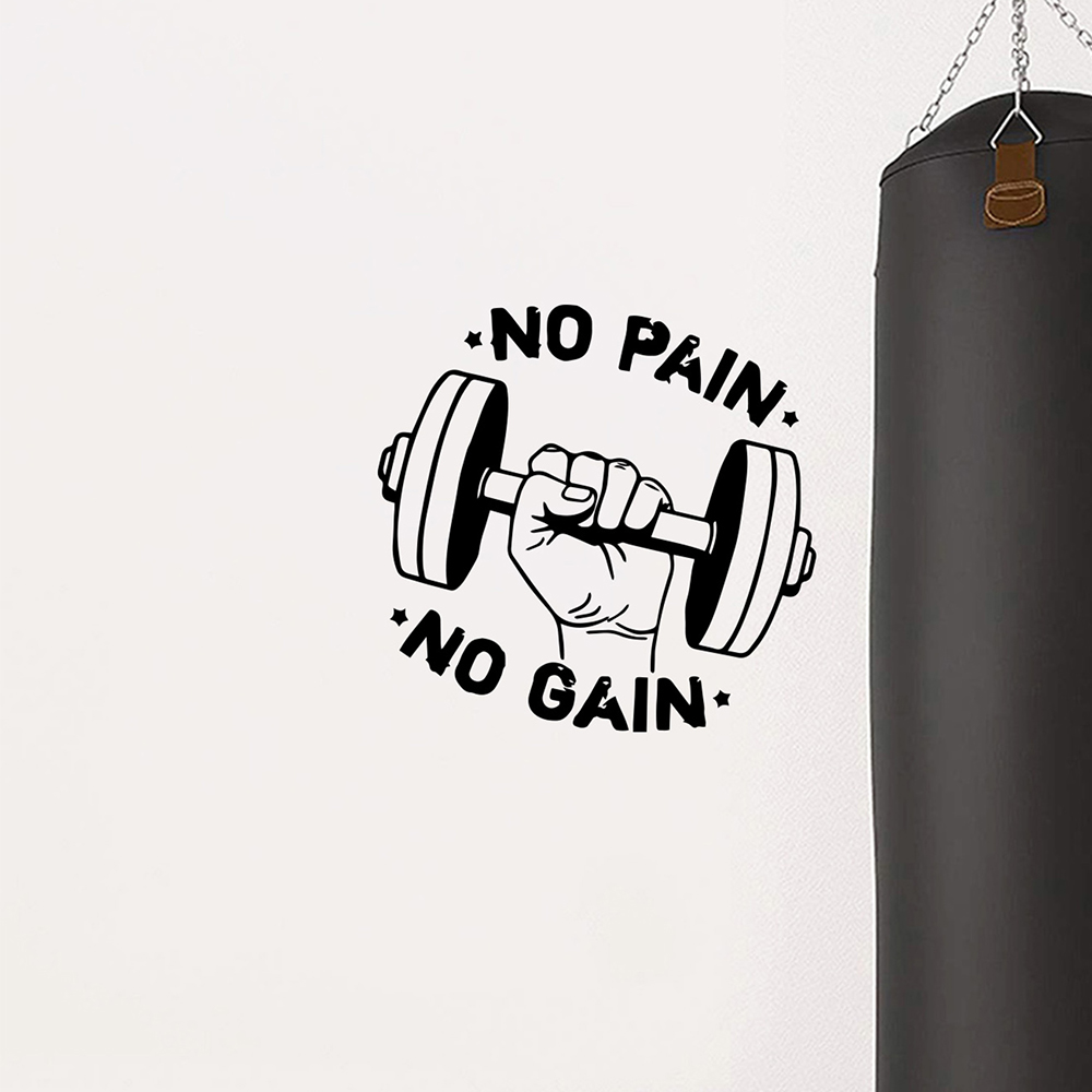 1pc no pain no gain wall stick - огляд і ціна Home Gym Wallpaper