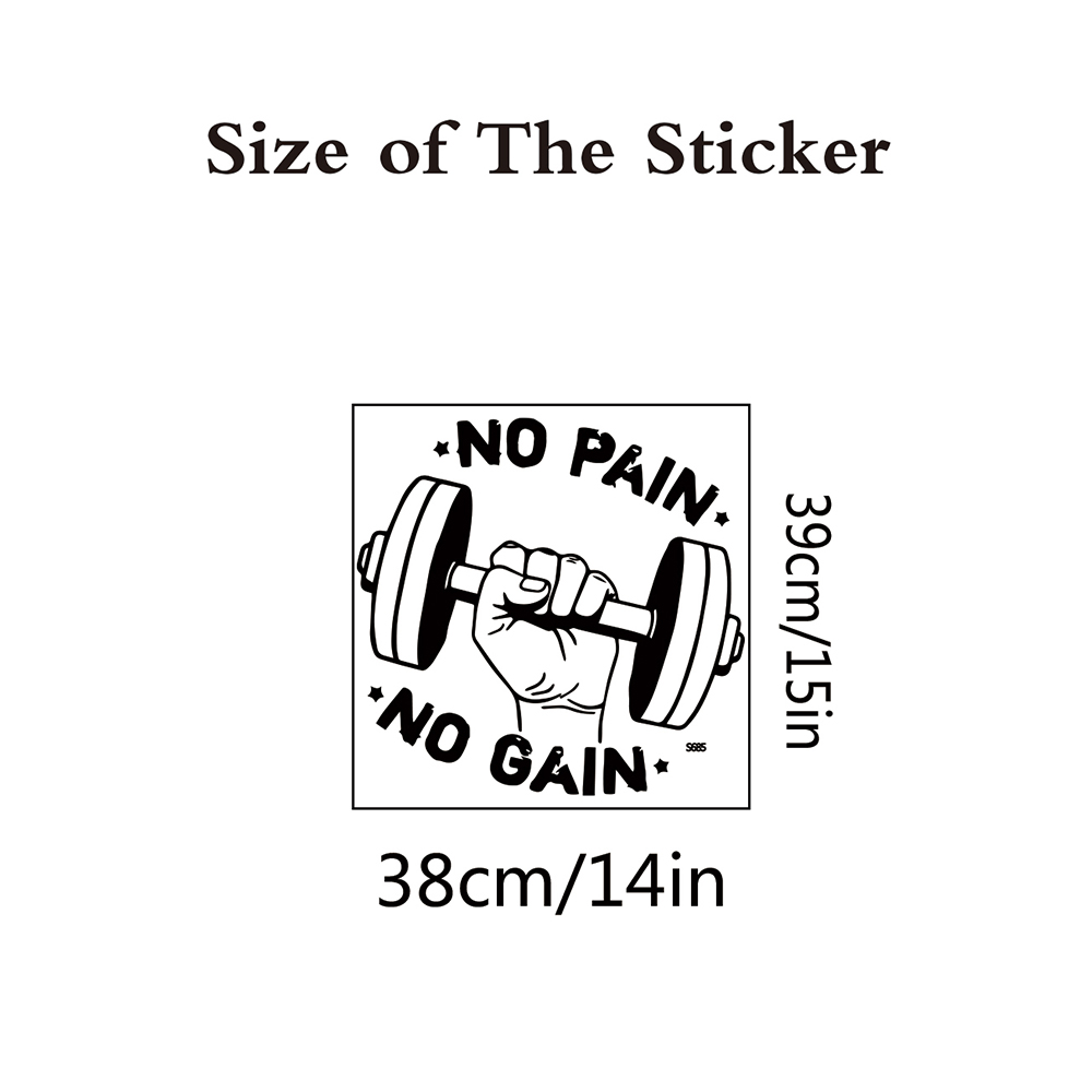 1pc no pain no gain wall stick - огляд і ціна Home Gym Wallpaper