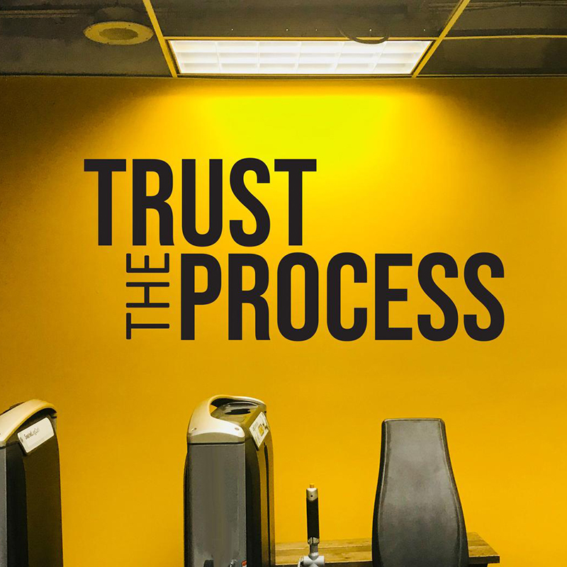 Trust The Process Wall Sticker - огляд і ціна Home Gym Wallpaper