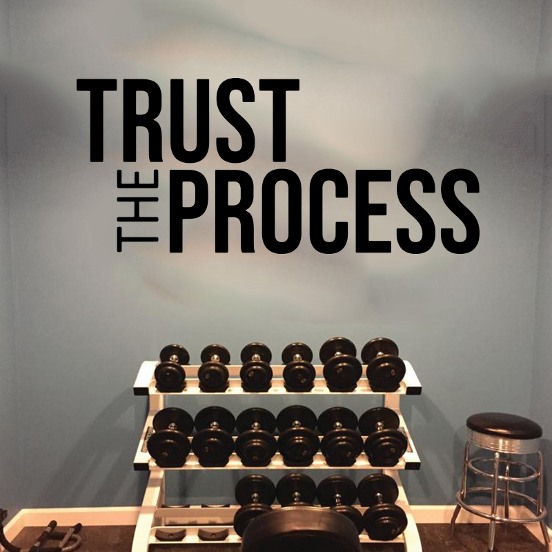 Trust The Process Wall Sticker - огляд і ціна Home Gym Wallpaper