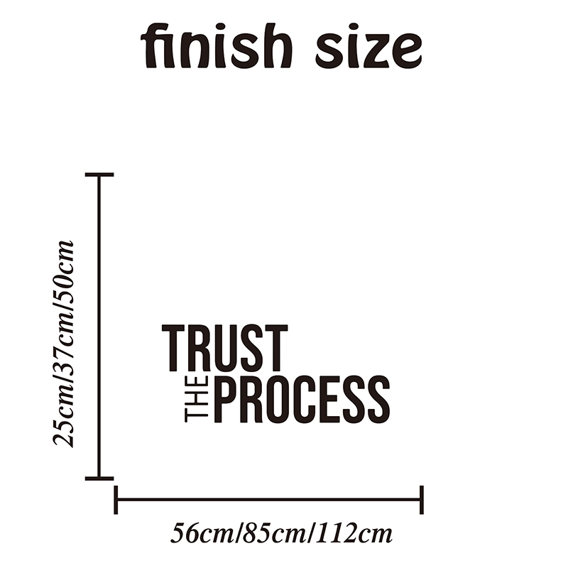 Trust The Process Wall Sticker - огляд і ціна Home Gym Wallpaper