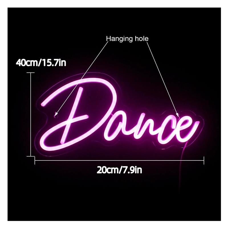 Dance Neon Sign Pink Light Dan - огляд і ціна Home Gym Wallpaper